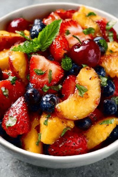 Summer Peach Fruit Salad
