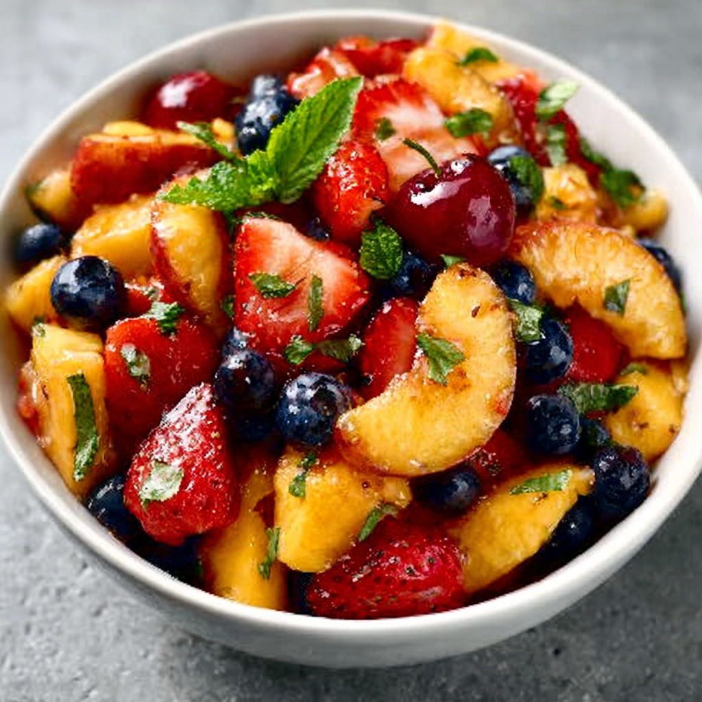 Summer Peach Fruit Salad
