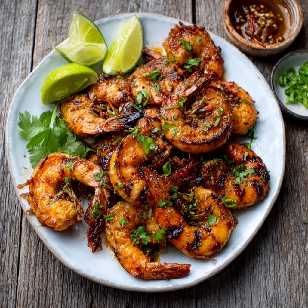 Tamarind‑Marinated Grilled Prawns