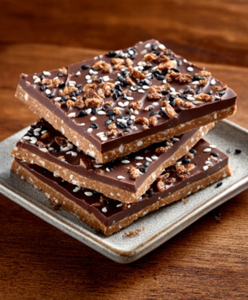 Toasted Sesame Chocolate Bark