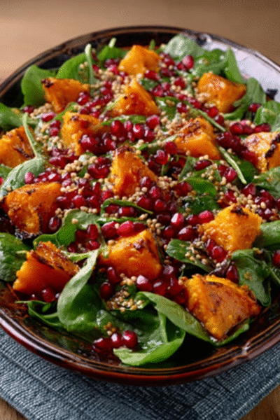 Warm Pumpkin and Pomegranate Salad