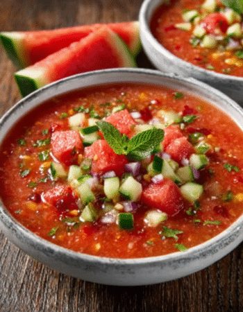 Watermelon Cucumber Gazpacho
