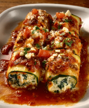 Zucchini Cannelloni with Ricotta and Sun-Dried Tomato