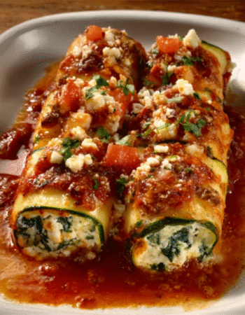 Zucchini Cannelloni with Ricotta and Sun-Dried Tomato
