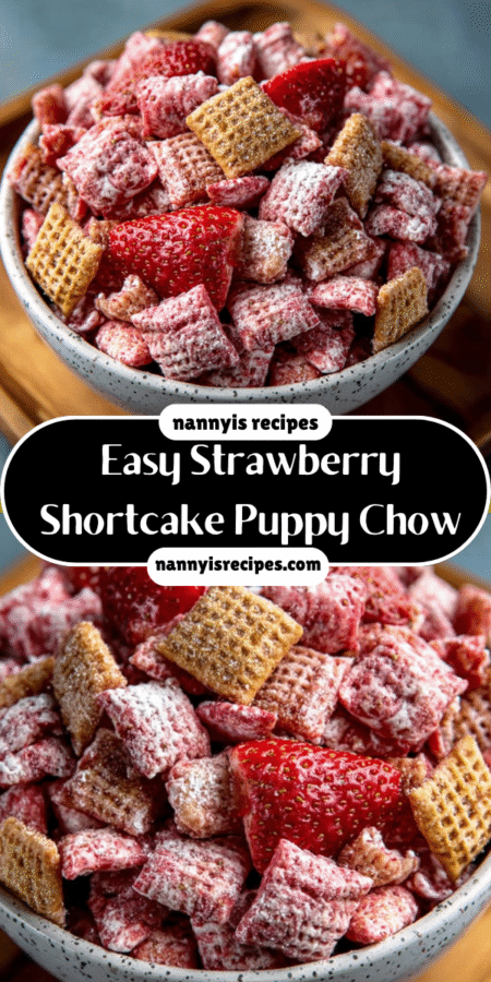 Easy Strawberry Shortcake Puppy Chow: A Sweet Delight! 4 19 1