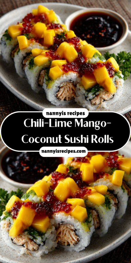 Chili-Lime Mango-Coconut Sushi Rolls: A Refreshing Twist! 4 22 2