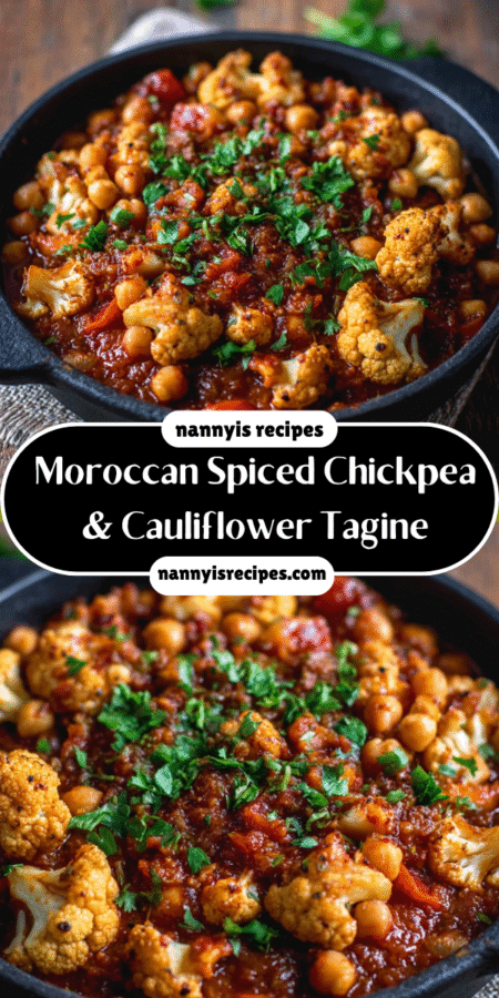 Moroccan Spiced Chickpea & Cauliflower Tagine recipe delights! 4 23 2