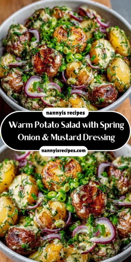 Warm Potato Salad with Spring Onion & Mustard Dressing that Excites Your Taste Buds! 7 27 4