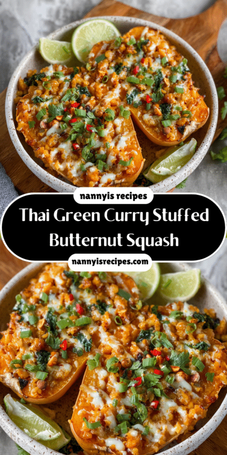 Thai Green Curry Stuffed Butternut Squash is Irresistible! 4 35