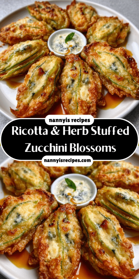 Ricotta & Herb Stuffed Zucchini Blossoms Recipe Awaits! 7 38 2