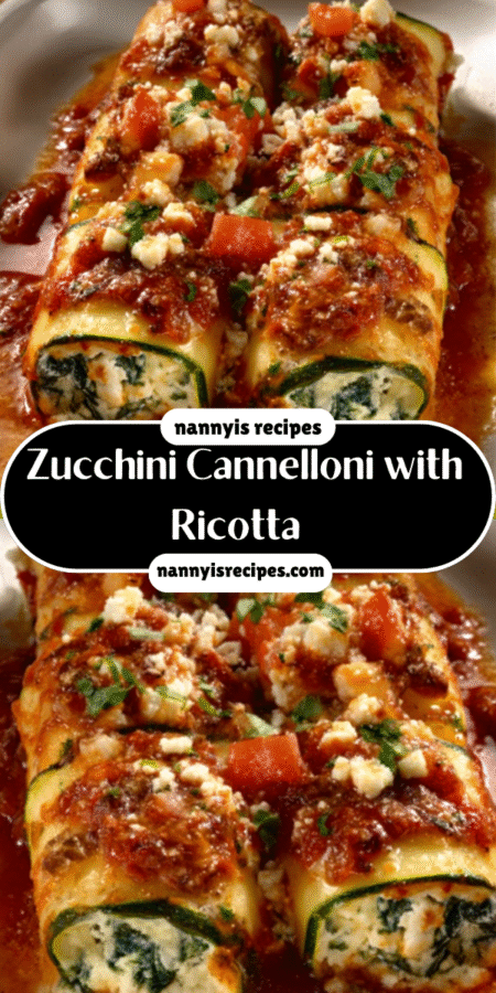 Zucchini Cannelloni with Ricotta and Sun-Dried Tomato delights! 4 6