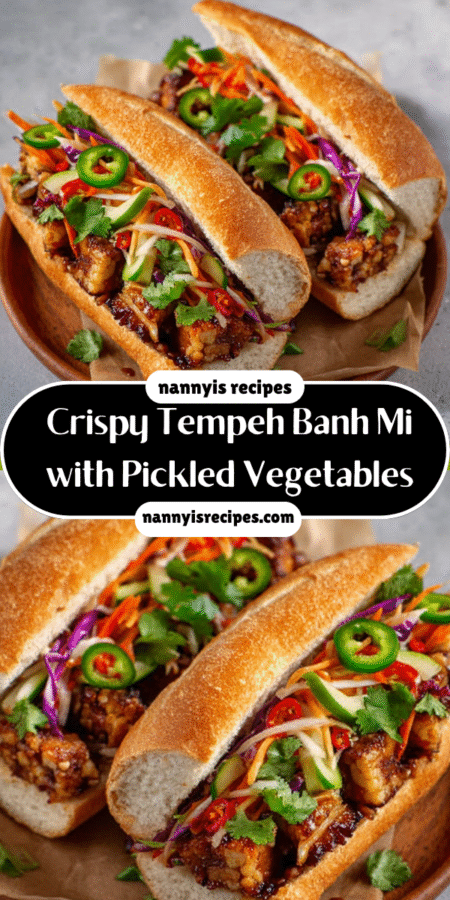 Crispy Tempeh Banh Mi with Pickled Vegetables recipe awaits! 4 63