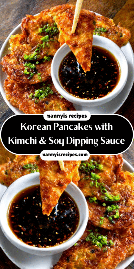 Korean Pancakes with Kimchi & Soy Dipping Sauce Recipe Revealed! 4 78