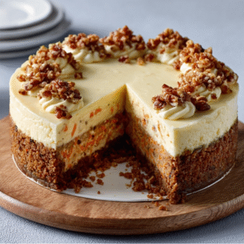 Carrot Cake Cheesecake with Creamy Topping