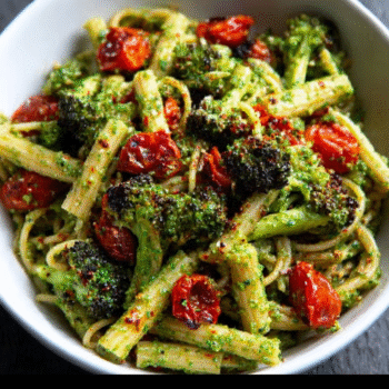 Charred Broccoli & Hemp Seed Pesto Spaghetti