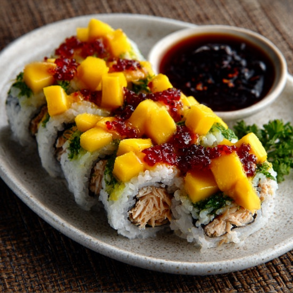 Chili-Lime Mango-Coconut Sushi Rolls