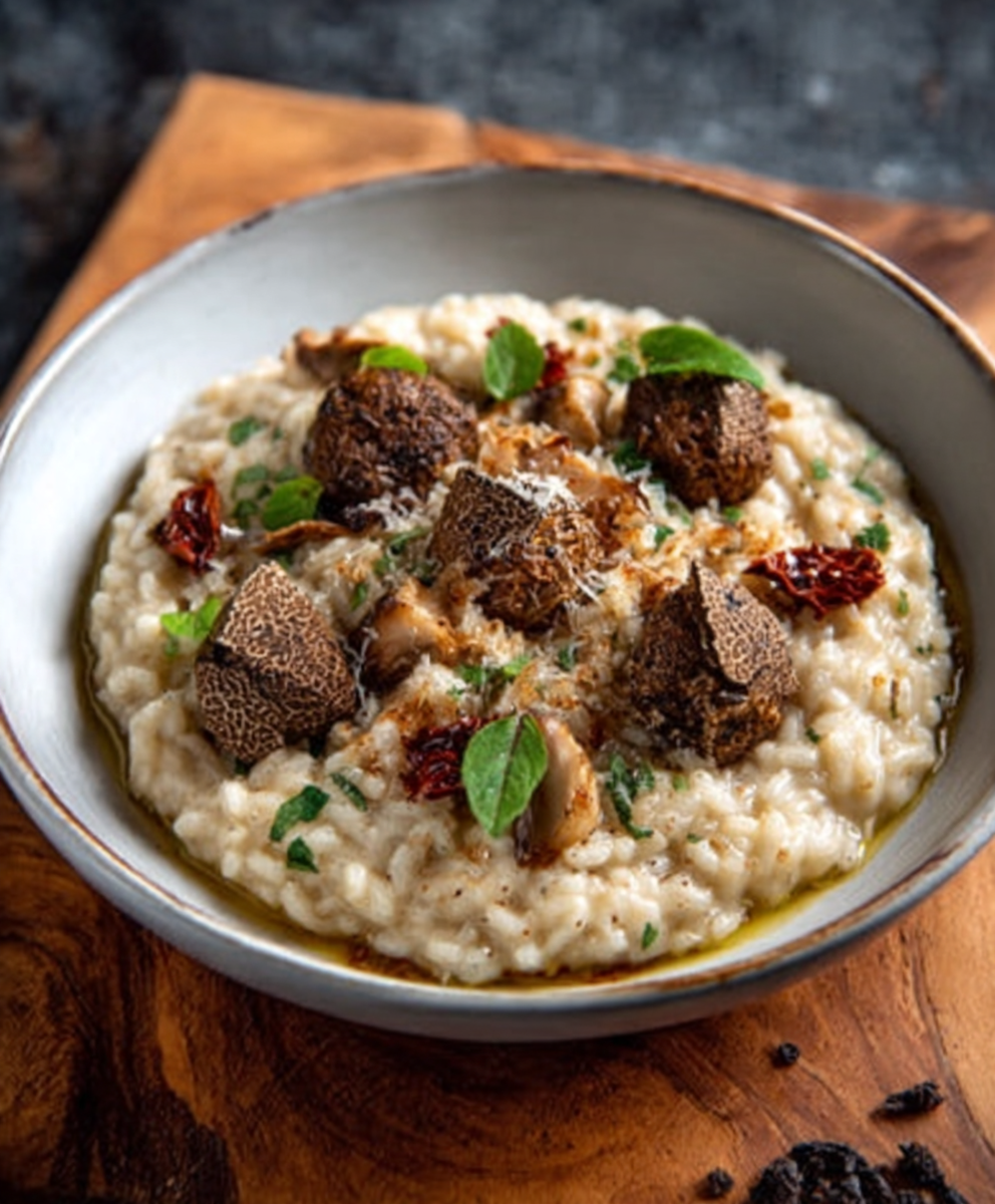 Creamy Rice with Truffle and Wild Mushrooms