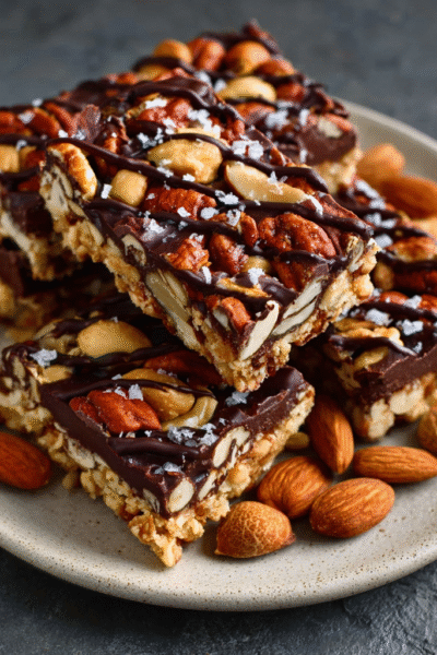 Dark Chocolate Sea Salt Nut Bars