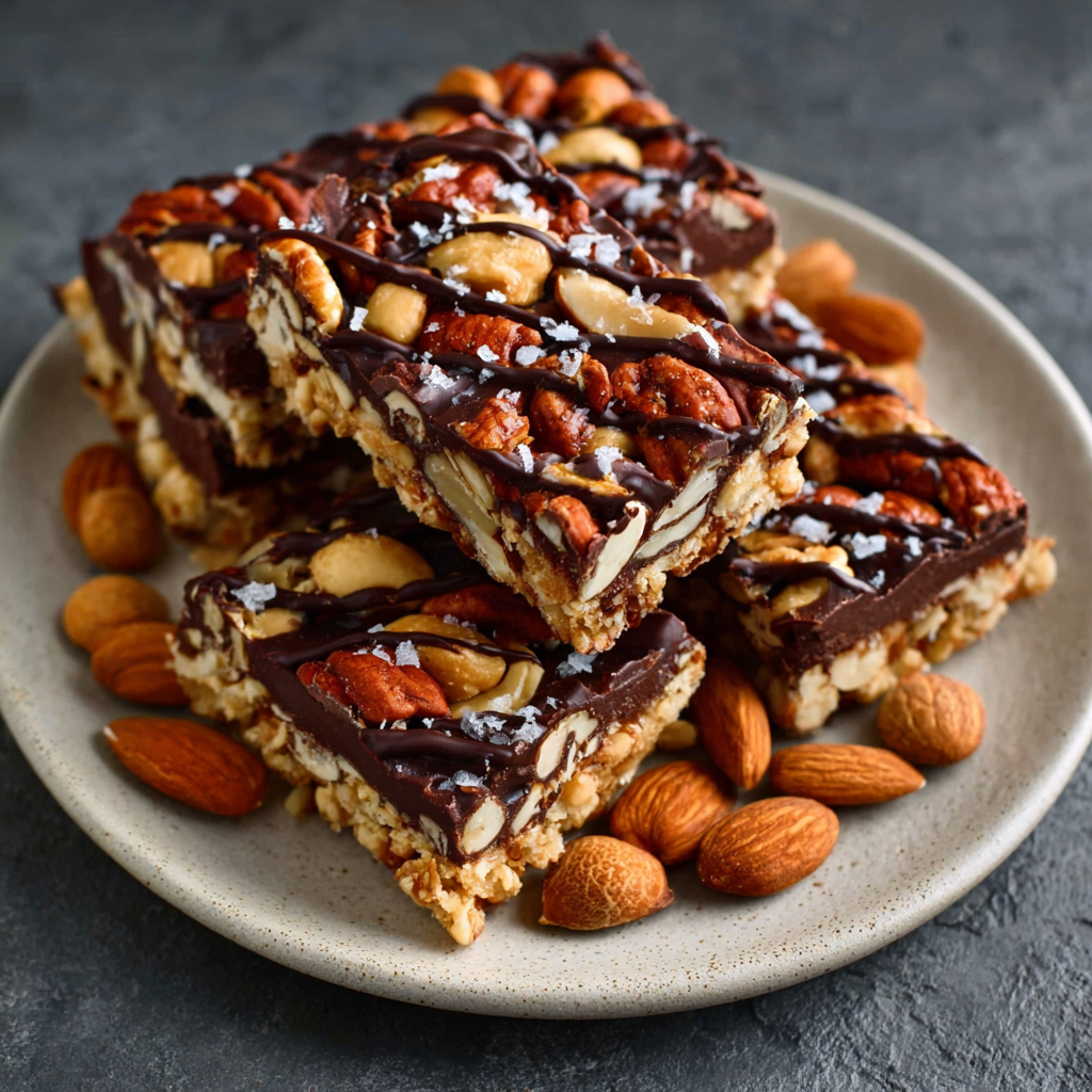 Dark Chocolate Sea Salt Nut Bars