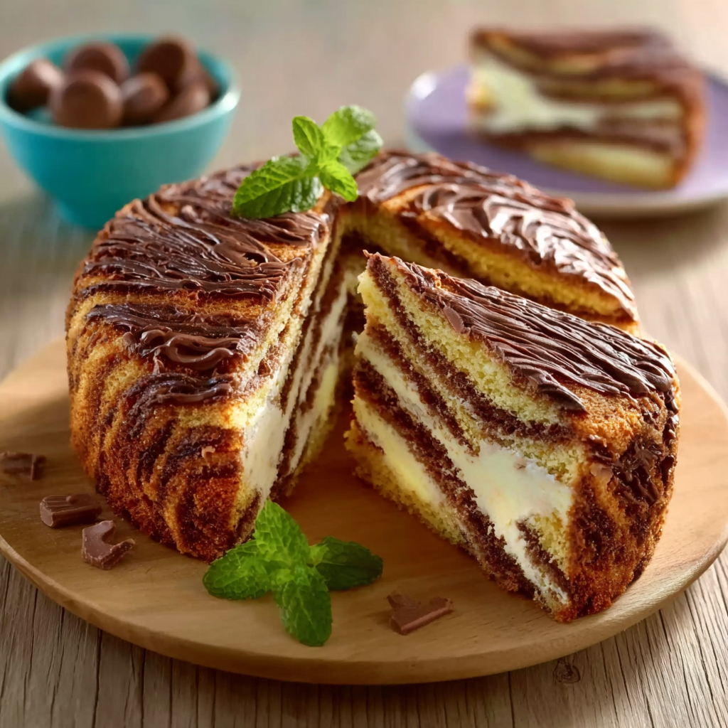 Dessert Facile Recette Gâteau tigré
