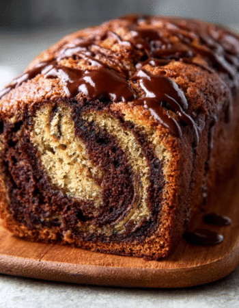 Double Chocolate Swirl Banana Bread Loaf