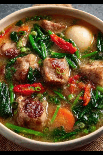 Filipino Sinigang-Style Coconut Soup