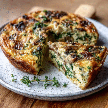 Foraged Wild Garlic & Mushroom Frittata
