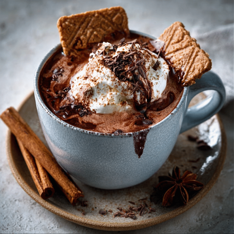 Gingerbread Spiced Hot Chocolate