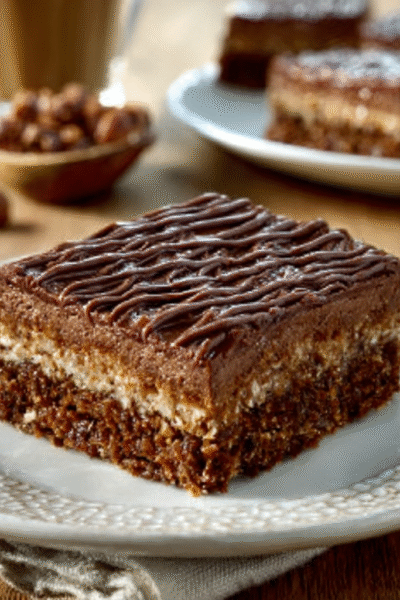 Hazelnut Mocha Layer Squares