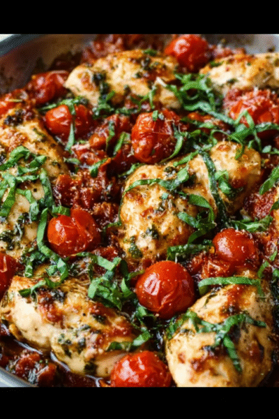Healthy Chicken Pomodoro Skillet