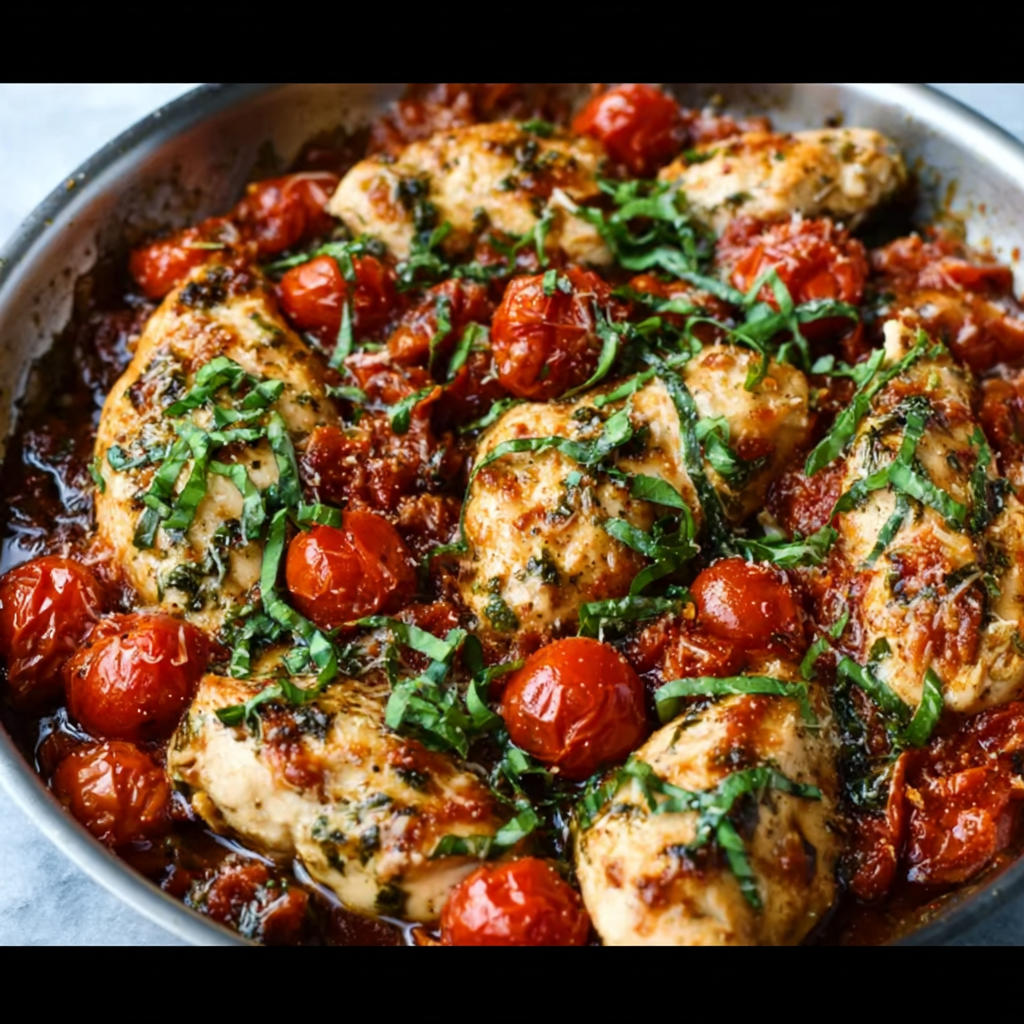 Healthy Chicken Pomodoro Skillet