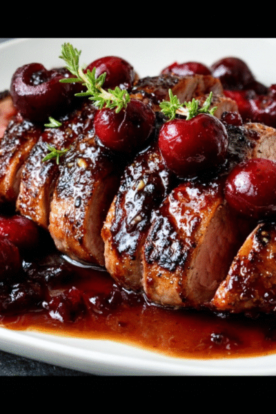 Heavenly Pan Seared Duck Breast with Cherry Sauce