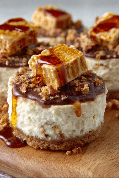 Honeycomb Crunch Cheesecake Bites