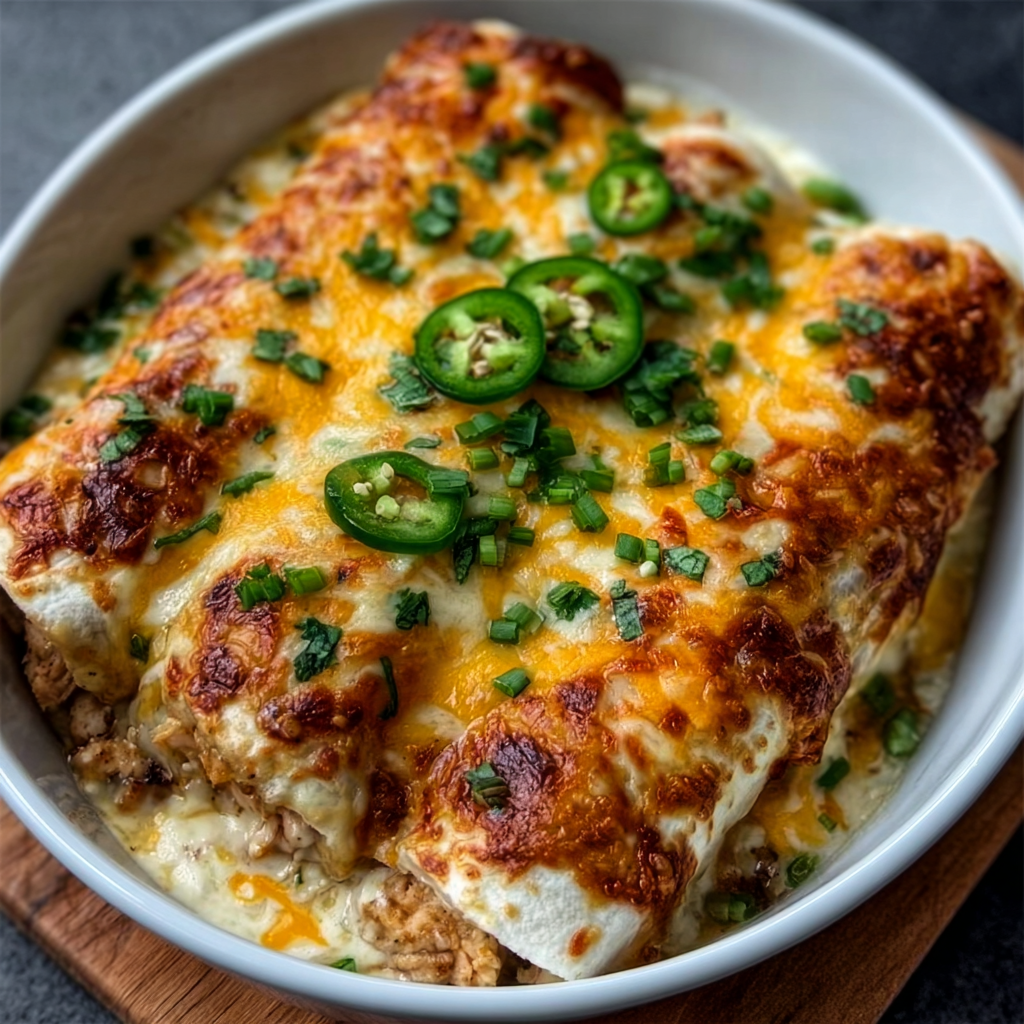 Jalapeño Popper Cheesy Chicken Enchiladas