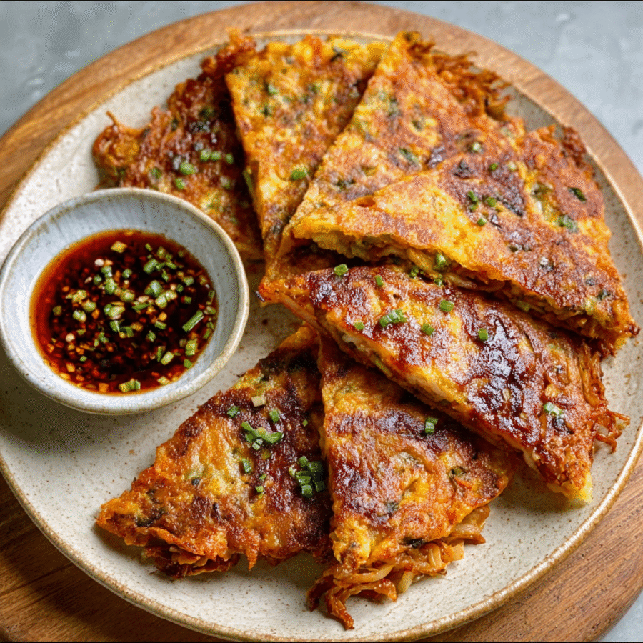Korean Kimchi Pancake Wraps