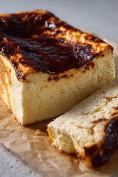 Loaf Pan Basque Cheesecake