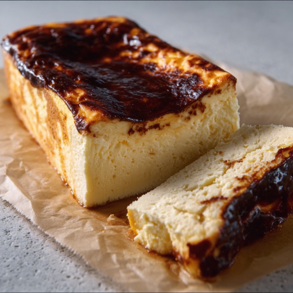 Loaf Pan Basque Cheesecake