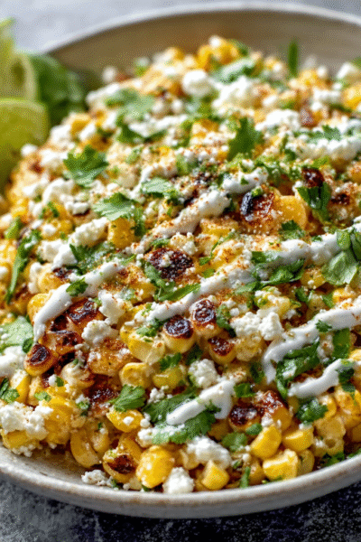 Mexican Street Corn Salad with Cotija & Lime Mayo