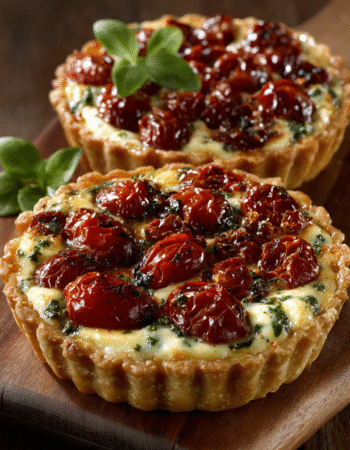 Mini Cherry Tomato and Basil Tarts
