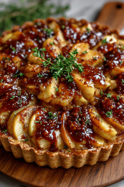 Miso Caramel Apple Tart