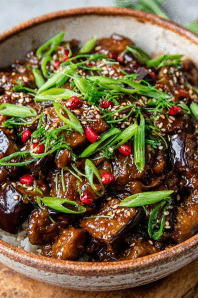 Perfect Your Plant-Based Meal with Sticky Garlic Eggplant