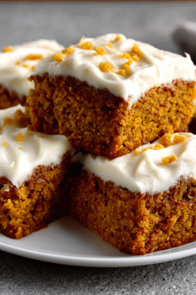 Pumpkin Bars with Cream Cheese Frosting