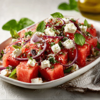 Refreshing Greek Watermelon & Feta Salad Recipe