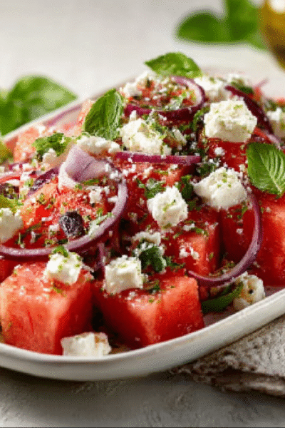 Refreshing Greek Watermelon & Feta Salad Recipe
