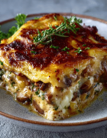 Roasted Chestnut & Mushroom Lasagna