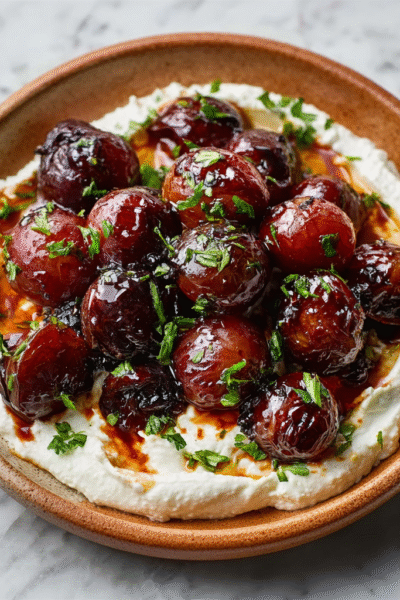 Roasted Grapes with Whipped Ricotta