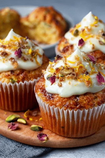 Saffron Cardamom Dream Cupcakes