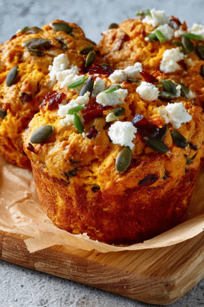 Savory Pumpkin & Feta Muffins