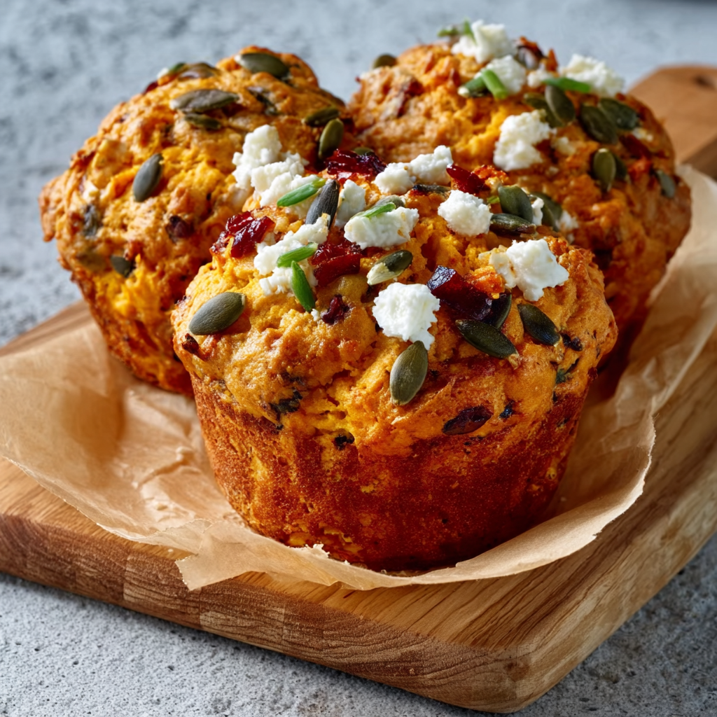 Savory Pumpkin & Feta Muffins