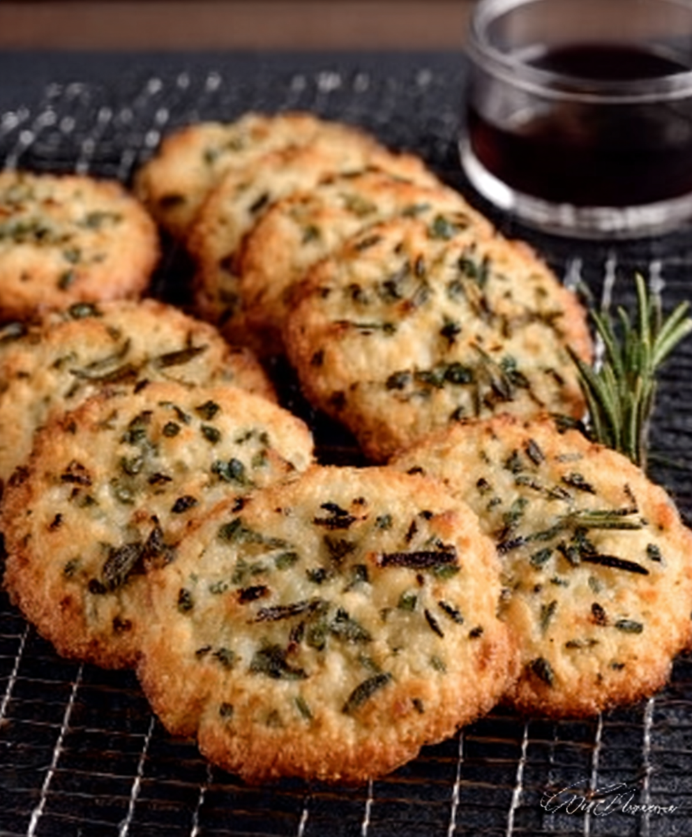 Savory Rosemary and Manchego Cheese Crackers